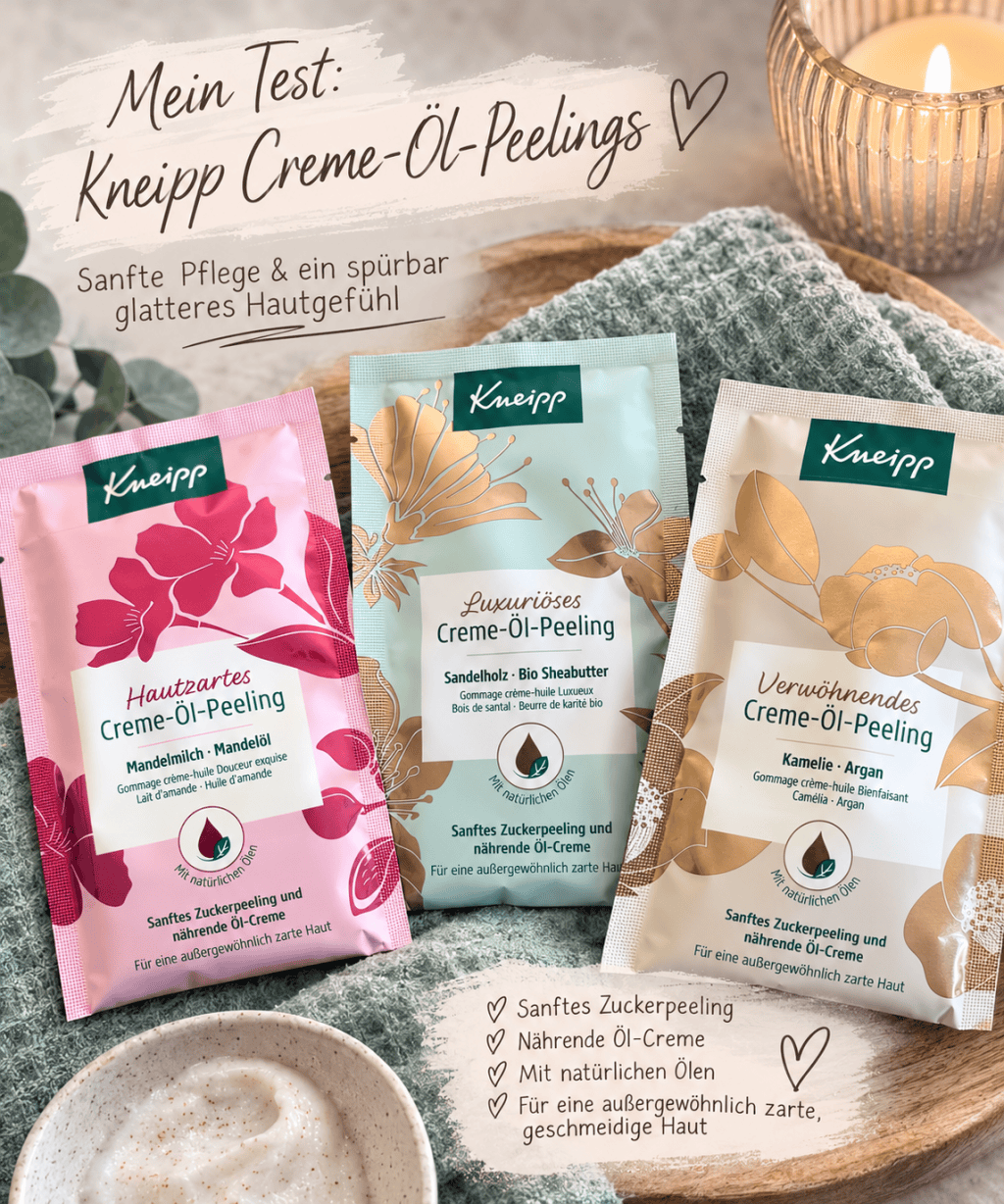 Kneipp Creme-Öl-Peelings – sanfte Pflege für die&nbsp;Haut
